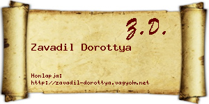 Zavadil Dorottya névjegykártya